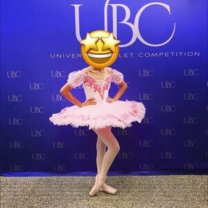 Pink Fairy Doll Bell Tutu Pro Ballet Recital Comp Sugar Plum INCL CARRIER